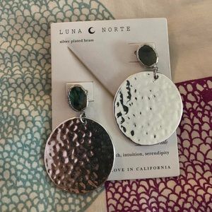 Luna Norte Silver-plated brass earrings